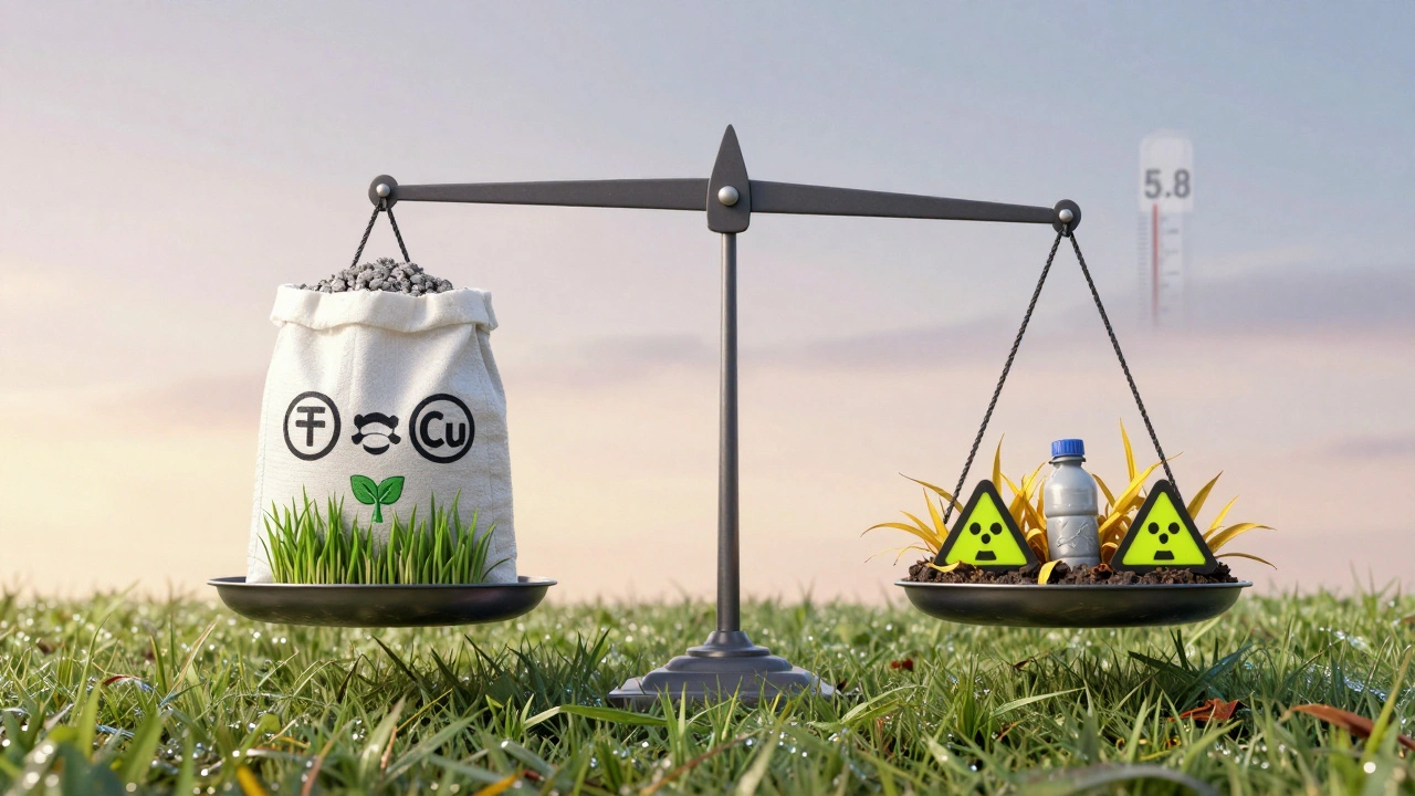Баланс между безопасной золой и вредными примесями на фоне измерения кислотности почвы.