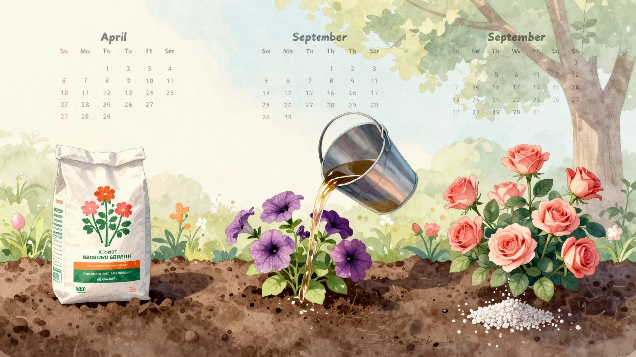 Три вида удобрений: комплексное, настой крапивы и зола, применяемые к цветам в разное время года.