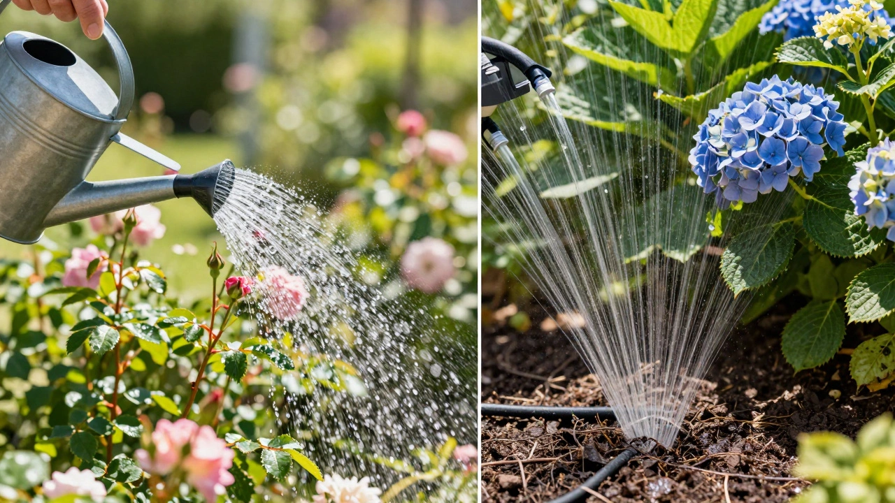 Сравнение полива из лейки и системы капельного полива в саду
